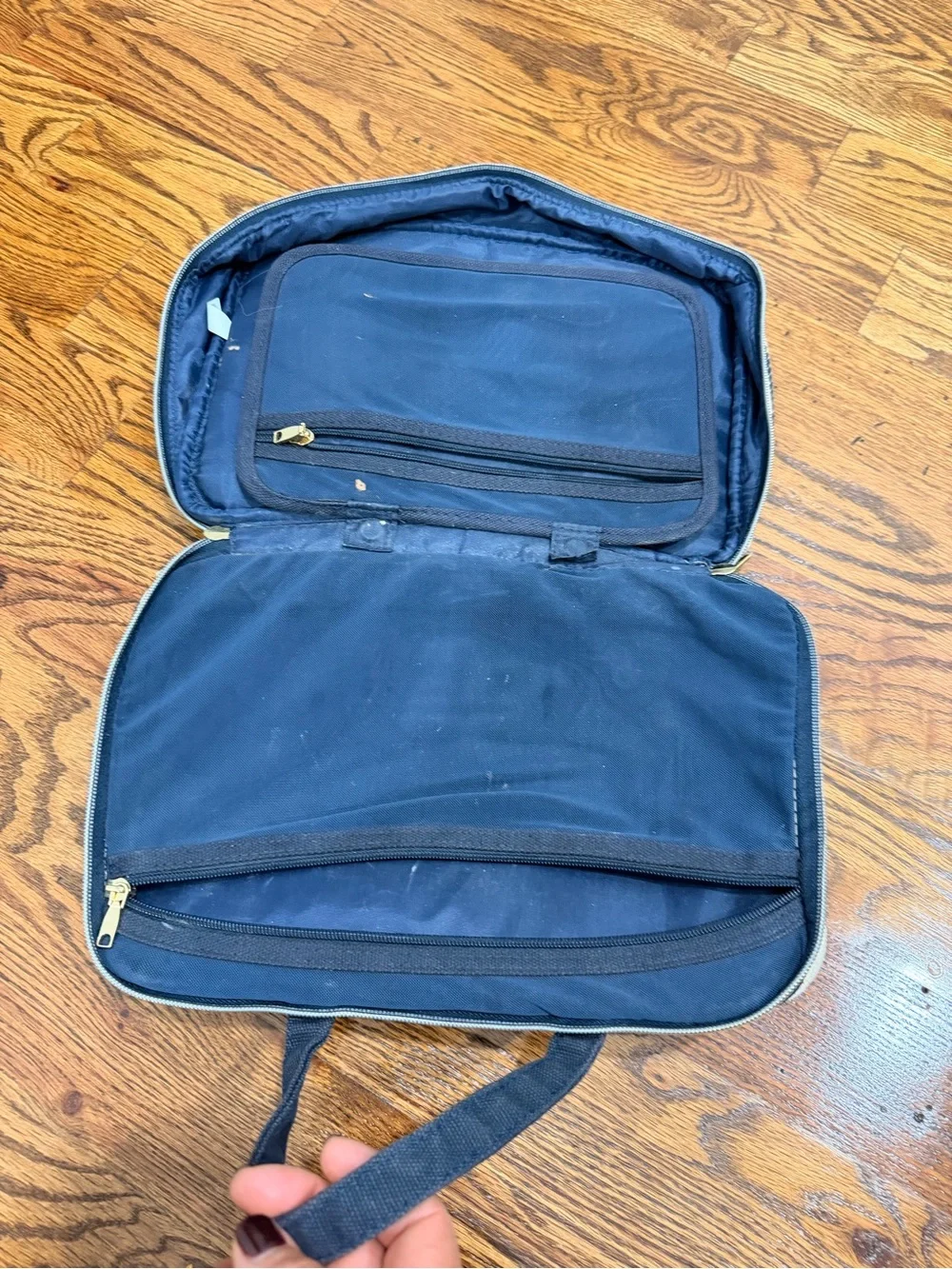 Striped Navy and Cream Women's Carry Bag
